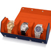 Napa Leather Watch Case for Men - Three Slot Luxury Watch Roll Storage Organizer & Display