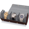 Napa Leather Watch Case for Men - Three Slot Luxury Watch Roll Storage Organizer & Display