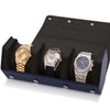Napa Leather Watch Case for Men - Three Slot Luxury Watch Roll Storage Organizer & Display