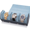 Napa Leather Watch Case for Men - Three Slot Luxury Watch Roll Storage Organizer & Display