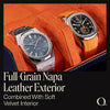 Napa Leather Watch Case for Men - Three Slot Luxury Watch Roll Storage Organizer & Display
