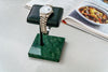 Natural Marble Base & Luxury Napa Leather Watch Stand