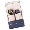 Luxury Napa Leather Dual Watch Pouch with Velvet Interior - Versatile Watch Case for Travel and Storage