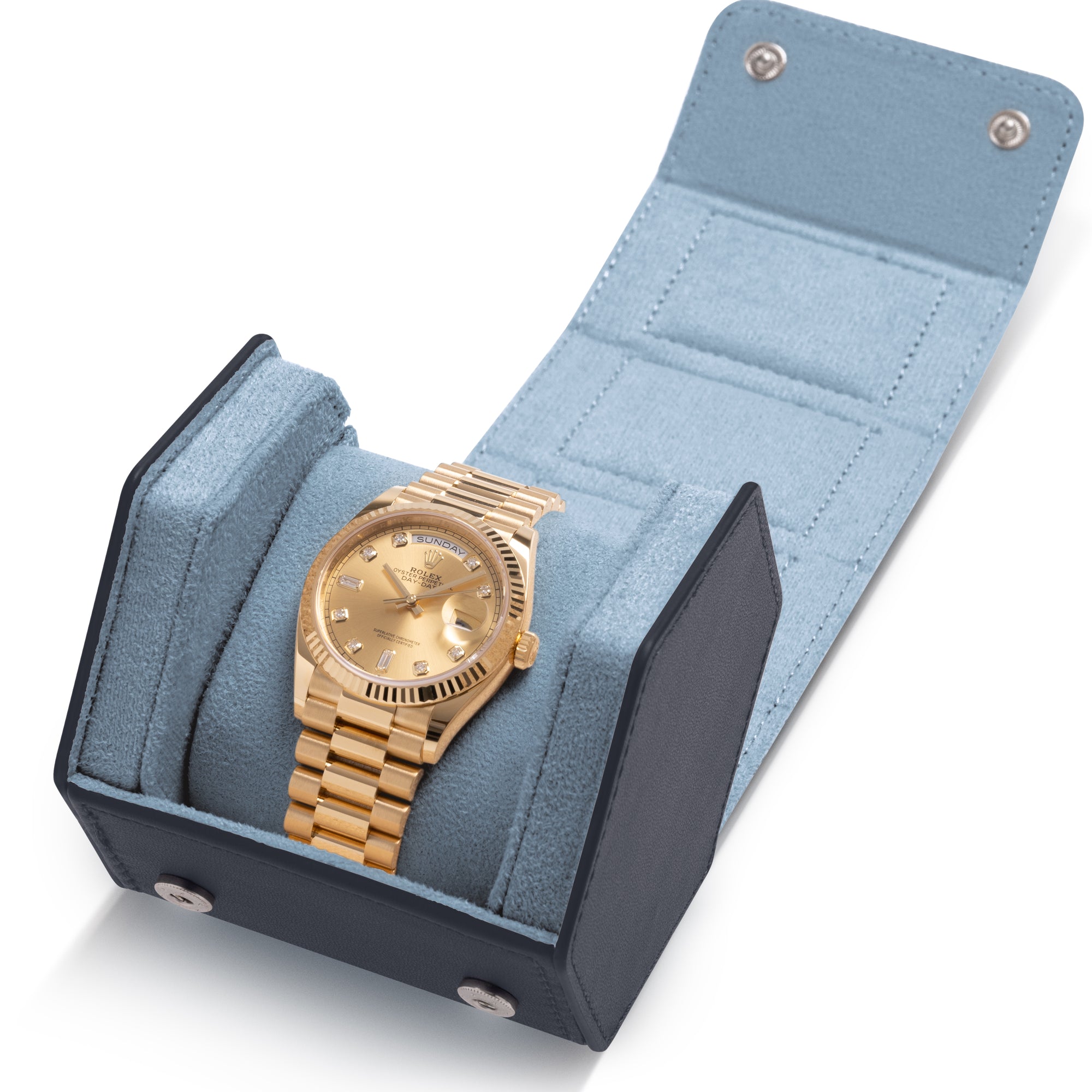 Q-Watch Napa Leather Single Watch Hex Roll