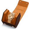 Napa Leather Watch Case for Men - Single Slot Luxury Watch Roll Storage Organizer & Display